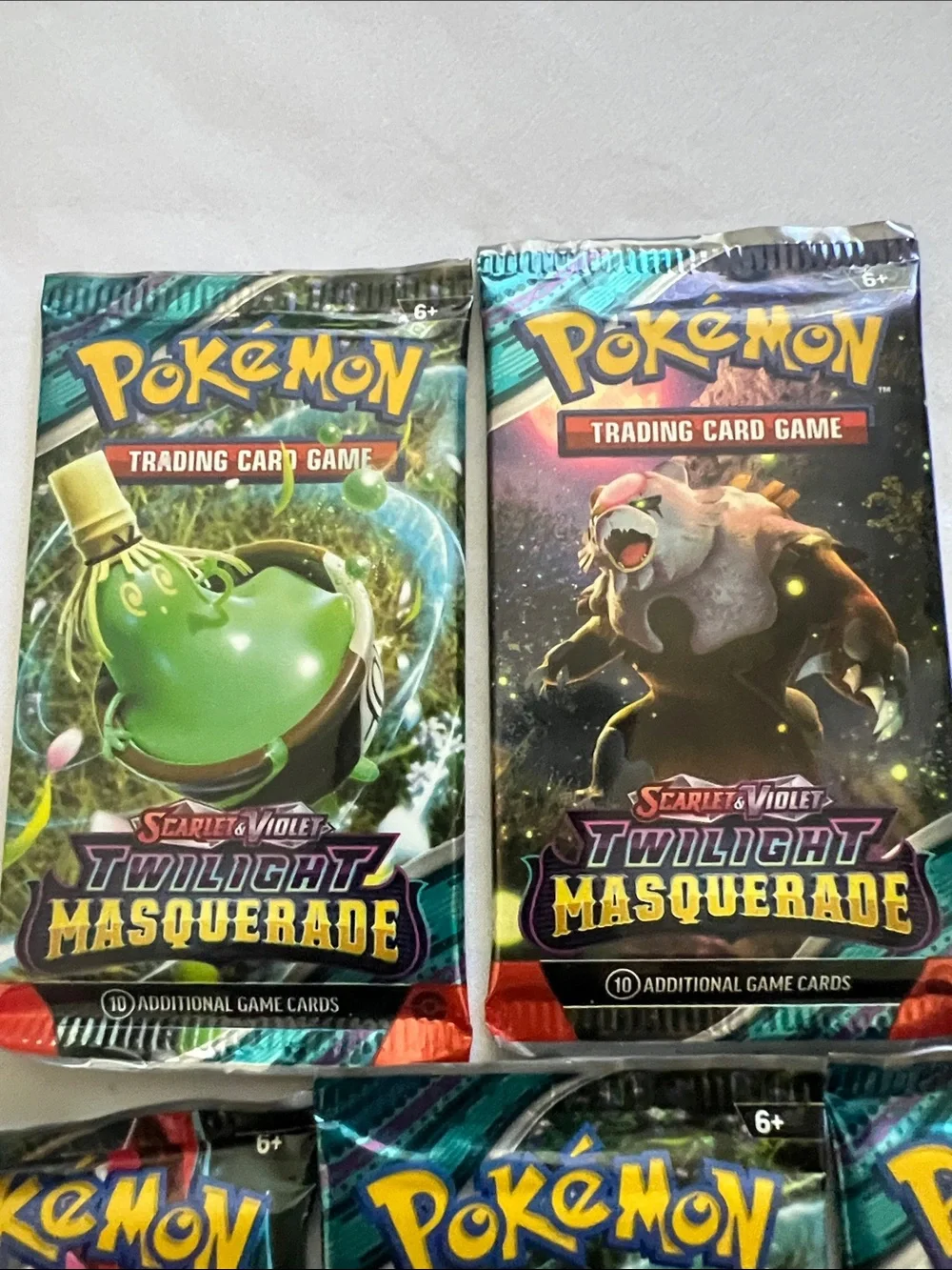 Pokemon Twilight Masquerade Booster Packs - Green/Black/Red/Blue